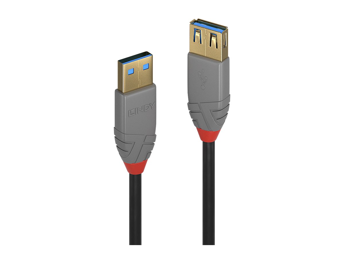 Lindy Anthra Line 36763 USB Typ A Verlängerungskabel 3 m Schwarz