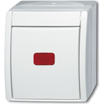 Busch-Jaeger Wechselschalter Ocean Aufputz Weiß 2601/6 SKW-54 (2601/6 SKW-54)