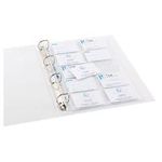 ELBA Visitenkarten-Prospekthülle, DIN A4, PP, 0,09 mm glasklar, links offen, dokumentenecht, für 20 Visitenkarten (71498)