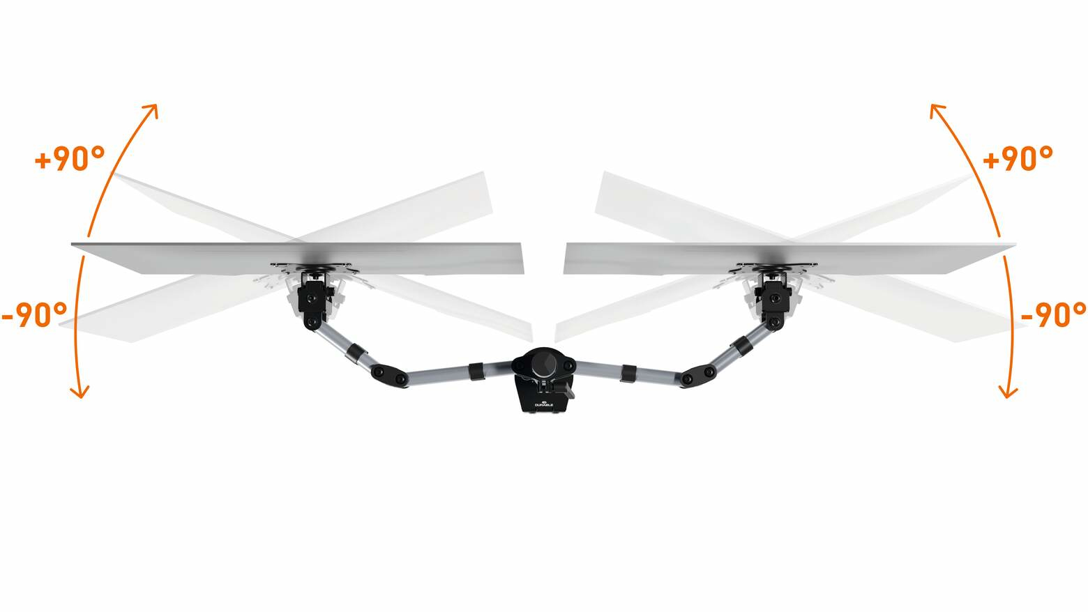 DURABLE SELECT Monitorhalterung für 2 Monitore Tischbefestigung 13"-27" Silber