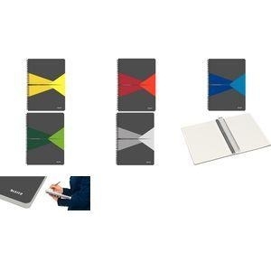 LEITZ Collegeblock "Office", DIN A4, kariert, 90 Blatt, rot laminierter Karton Einband, 90 g/qm, leichteres Schreiben - 1 Stück (4647-00-25)