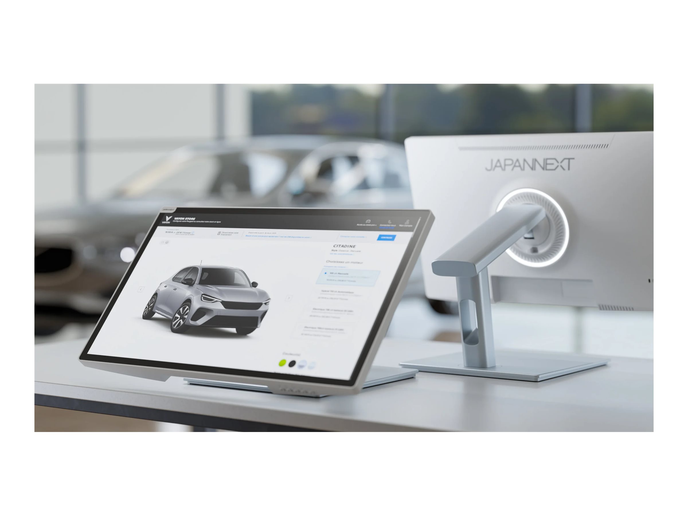 JAPANNEXT JN-IPS2152FHDR-C65W-FLD-T Touchscreen-Monitor 21,5" Full HD IPS HDMI USB-C Grau