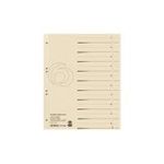 herlitz Trennblätter, A4 Überbreite, Manilakarton, chamois schwarzer Organisationsdruck, 6-fach Lochung, Lochrandver- (10840205)