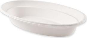 NATURE Star Zuckerrohr-Schale, oval, 680 ml, weiß kompostierbar, wasserresistent, öl- & fettbeständig, - 1 Stück (41155)