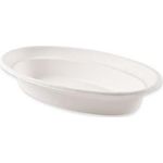 NATURE Star Zuckerrohr-Schale, oval, 680 ml, weiß kompostierbar, wasserresistent, öl- & fettbeständig, - 1 Stück (41155)