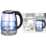 Little balance Wasserkocher Verre Design, 1,8 Liter, Glas aus Borosilikatglas, Edelstahl und Kunststoff, 1-Hand - 1 Stück (LB 8520)