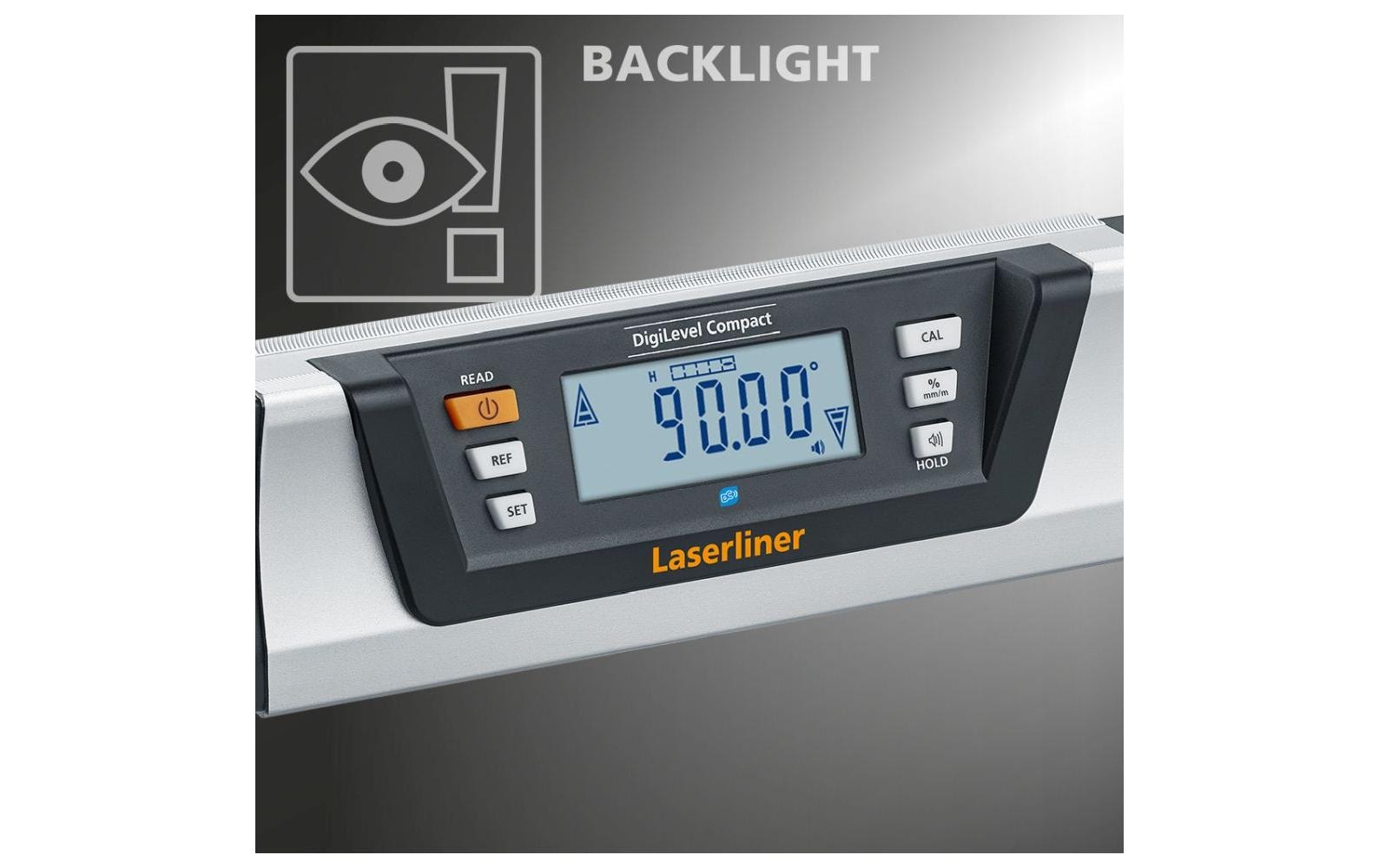 Laserliner DigiLevel Compact Digitale Wasserwaage 0,5 mm/m IP67 Schwarz