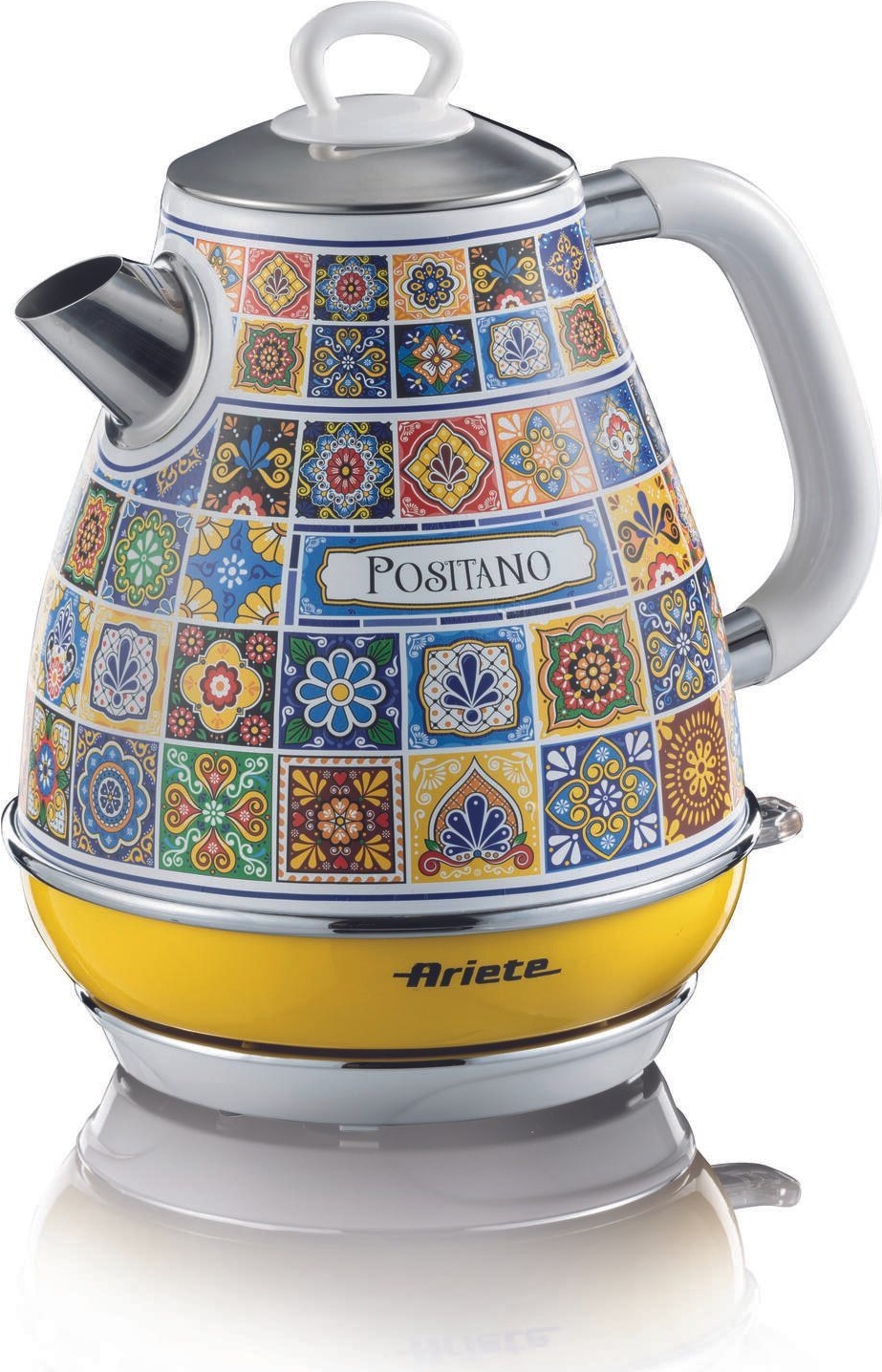 Ariete Vintage Wasserkocher Positano 1,7 l 2200 W Blau, Gelb