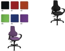 Topstar Bürodrehstuhl "Ergo Point SY", Stoffbezug: schwarz ohne Armlehnen, Synchronmechanik zur Verstellung der Sitz- (EPO20 BC0)