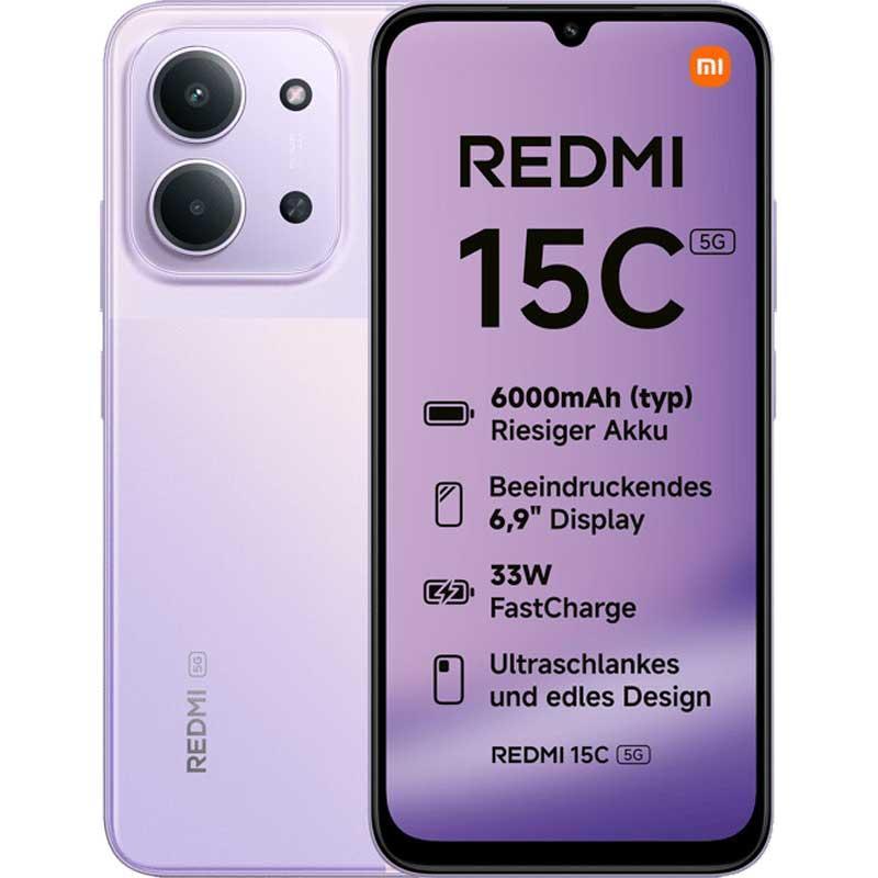Xiaomi Redmi 15C 5G Dual Sim 4GB RAM, 256GB, Dusk Purple (MZB0LLNEU)