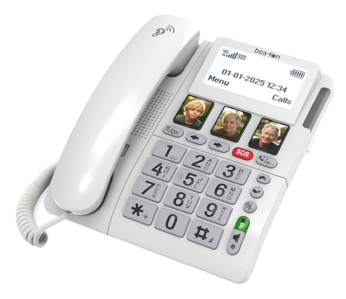 Bea-fon ML10 LTE 4G Tischtelefon mit SOS-Funktion 2,2" Weiß