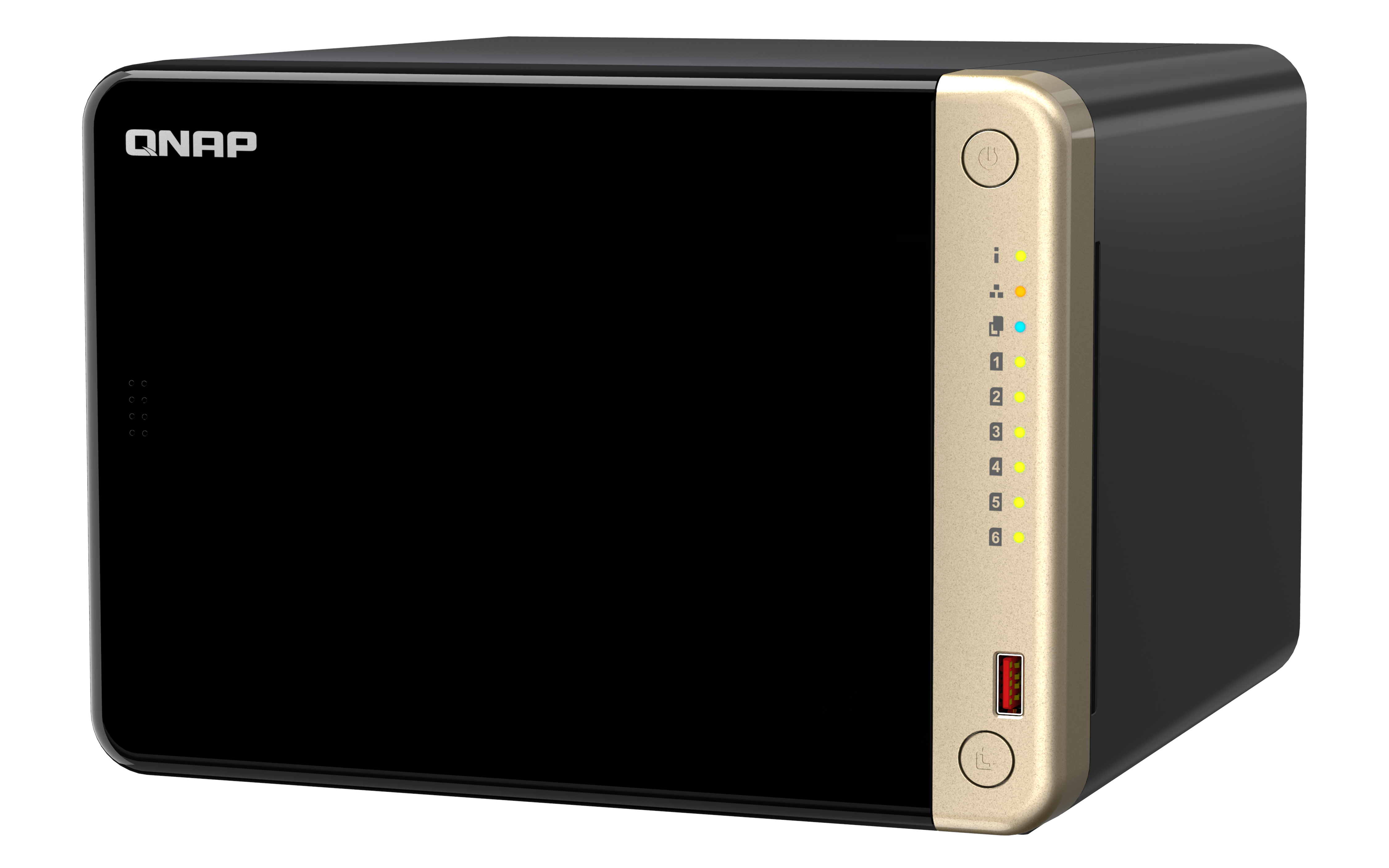 QNAP TS-664 NAS-Server 6 Schächte 8 GB RAM 2.5 Gigabit Ethernet Schwarz, Bronze