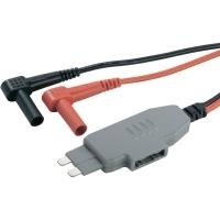 Voltcraft Messadapter [ Stecker-Flachsicherung - Lamellenstecker 4 mm] Isolierhülse MS-4 Schwarz/Rot