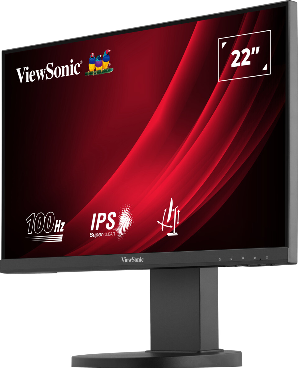 Viewsonic 54,6cm VG2208A 21,5 Zoll  1.920 x 1.080 Pixel  100 Hz  IPS  16:9  Reaktionszeit 5 ms  1.000:1  Pixeldichte 102,46 ppi  Helligkeit 250 cd/m²  HDMI  Display Port  mit Lautsprecher [Energieklasse E]  (VG2208A)