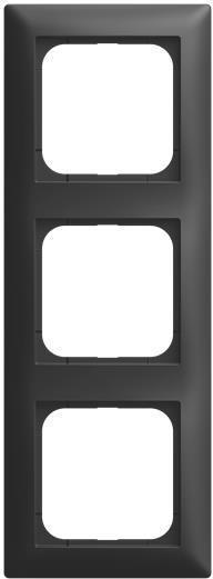 BUSCH JAEGER BJ 1723-915 Abdeckrahmen 3-fach schwarz matt - Busch-balance SI (2CKA001725A1570)