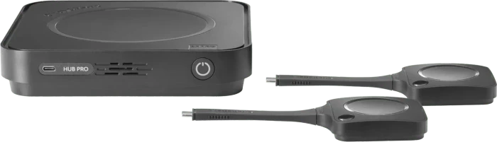 Barco ClickShare HUB PRO, inkl. 2x USB-C Button, MTR, 2x HDMI 2.0 Out (UHD/4K@60Hz, 5K@30Hz), 4x USB-C, 2x USB-A, 1x USB-C PD, LAN und WLAN (2,4/5GHz/6GHz), Airplay, GoogleCast, Miracast, ClickShare-App (R9861710EUB2)