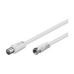 Wentronic Goobay SAT/Antenna Anschlusskabel, Weiß, 1.5 m - F-Stecker <=> IEC/Koax-Stecker (11726)