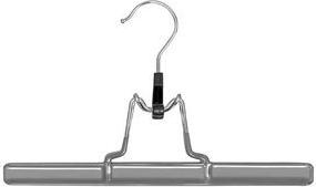 Peggy Perfect Hosenklemmbügel, aus Metall Länge: 250 mm, mit grauer Gummierung - 1 Stück (90535)