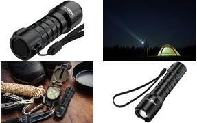 ANSMANN Akku LED-Taschenlampe Survival TS450RF, schwarz Outdoor-Taschenlampe, Lichtstrom: 450 Lumen, Leuchtdauer: - 1 Stück (1600-0710)