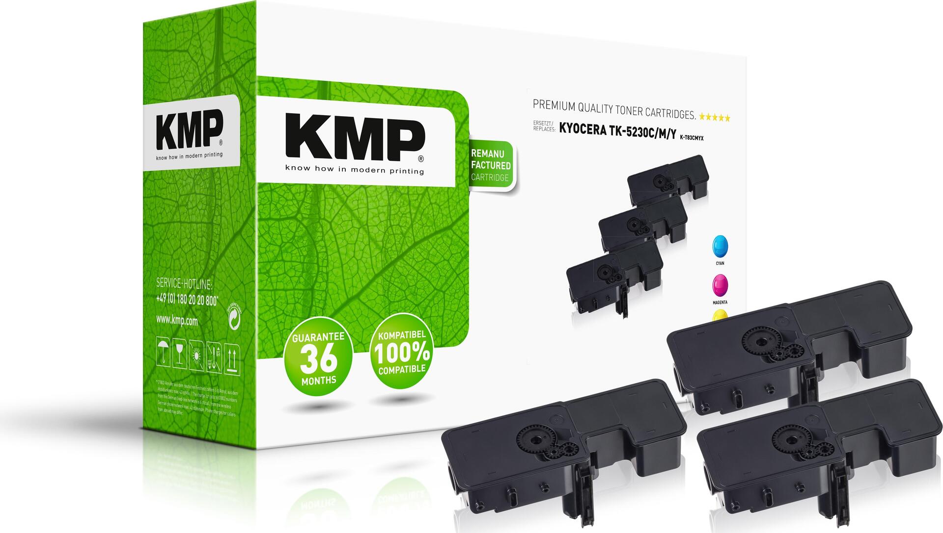 KMP 2911,3030 Tonerkartusche 3 Stück(e) Kompatibel Cyan (2911,3030)