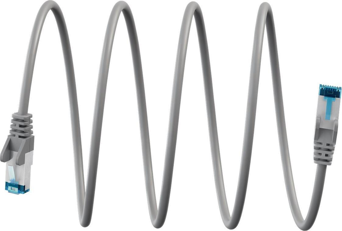 Goobay Ultraflexibles CAT 6A Patchkabel S/FTP (PiMF), grau (79263)