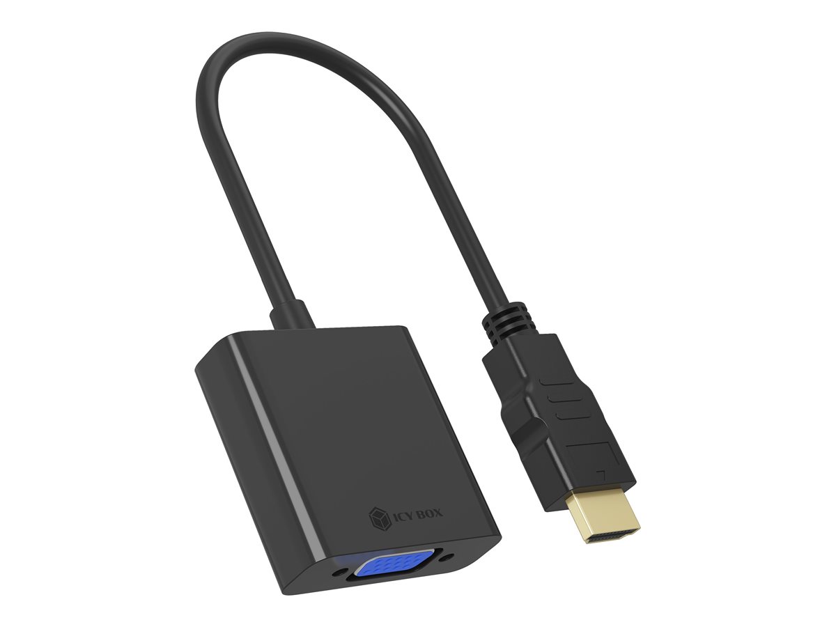 ICY BOX IB-AC502A Videoadapter HDMI Typ A zu VGA Schwarz
