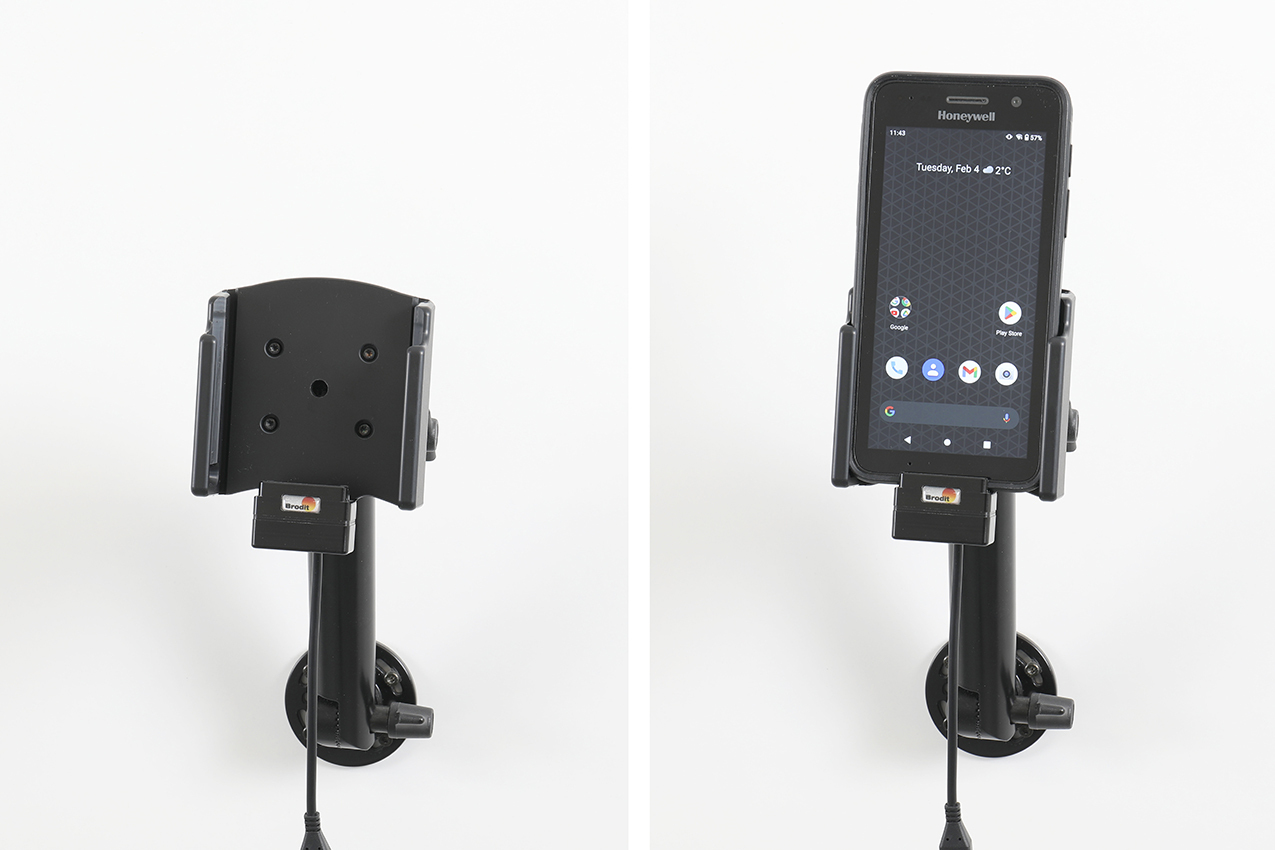 Brodit 713420 Aktive Halterung Pogo-Pin Schwarz