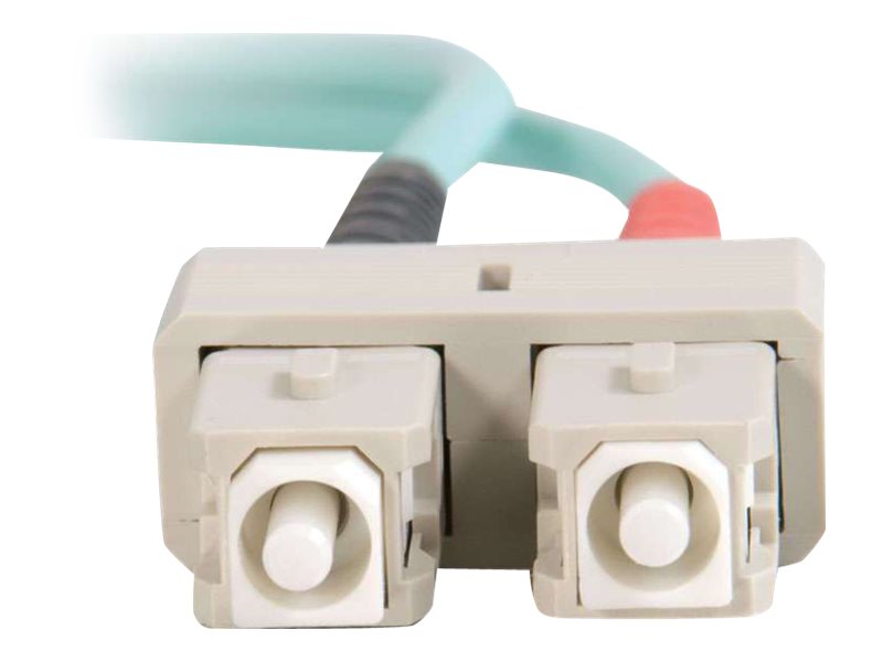 C2G SC-SC 10Gb 50/125 OM3 Duplex Multimode Glasfaserkabel 3 m Aquamarin