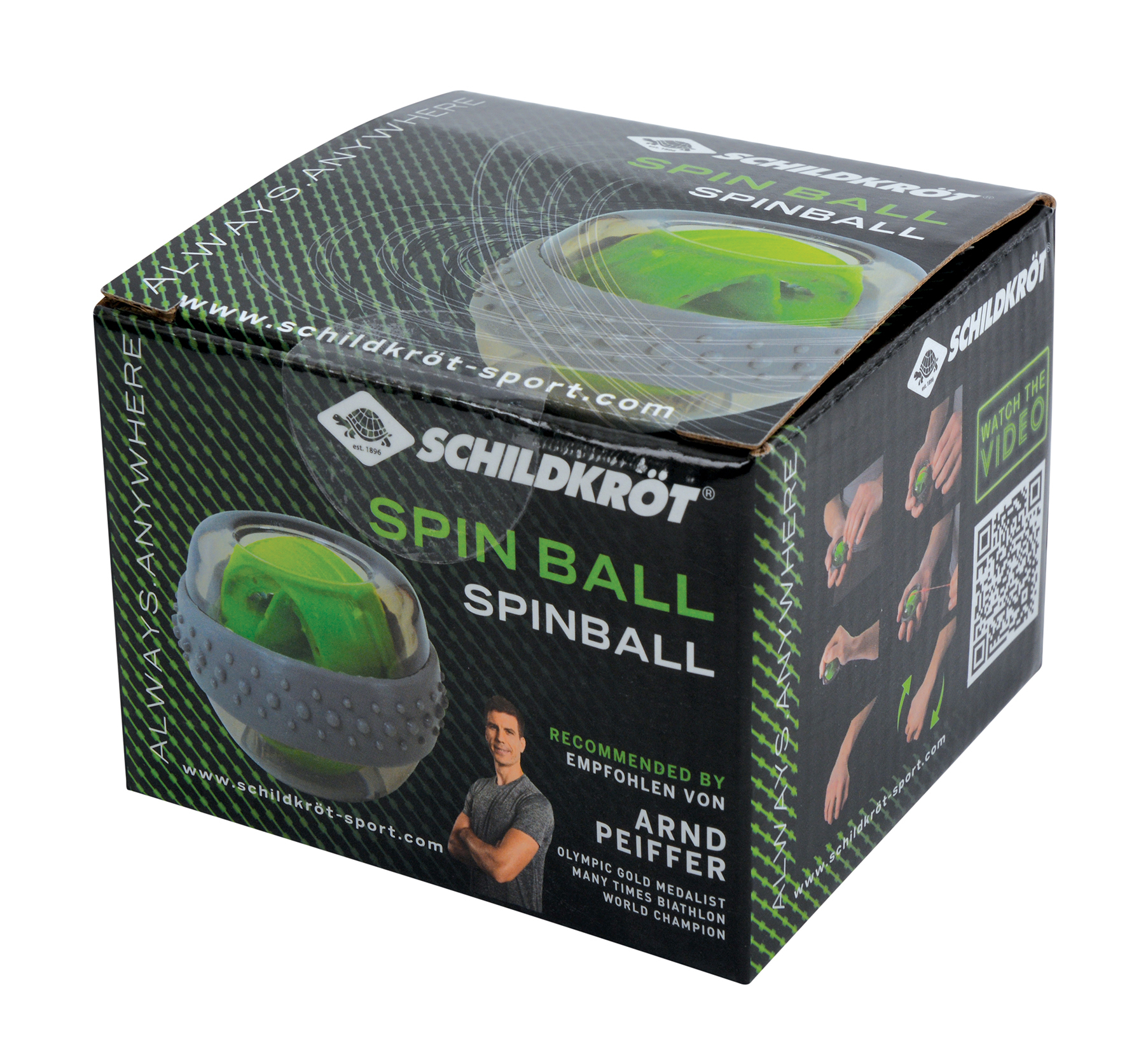 Donic Schildkröt Spinball Hand- und Armtrainer 70 mm 255 g Grün, Grau