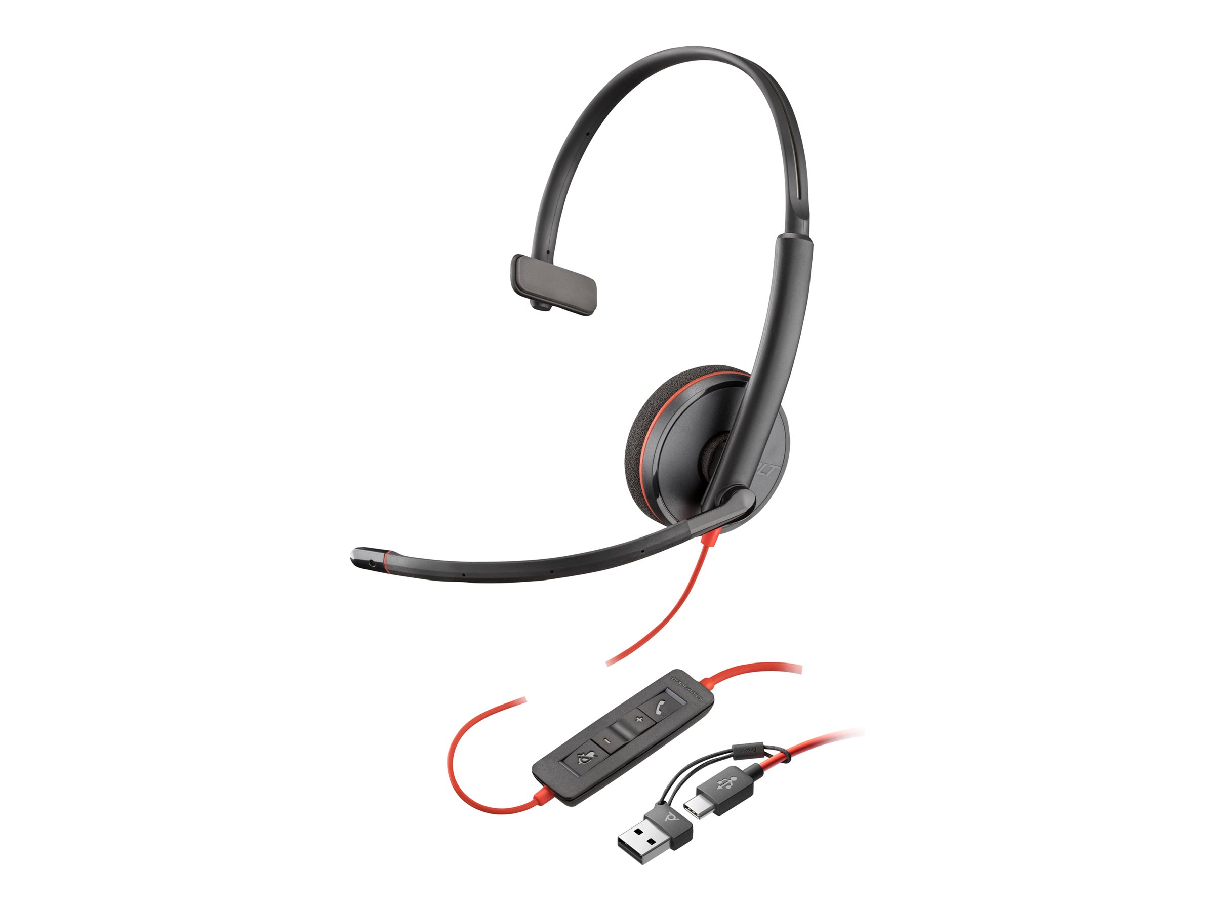 HP Blackwire 3210 Monophon USB-C Headset Schwarz