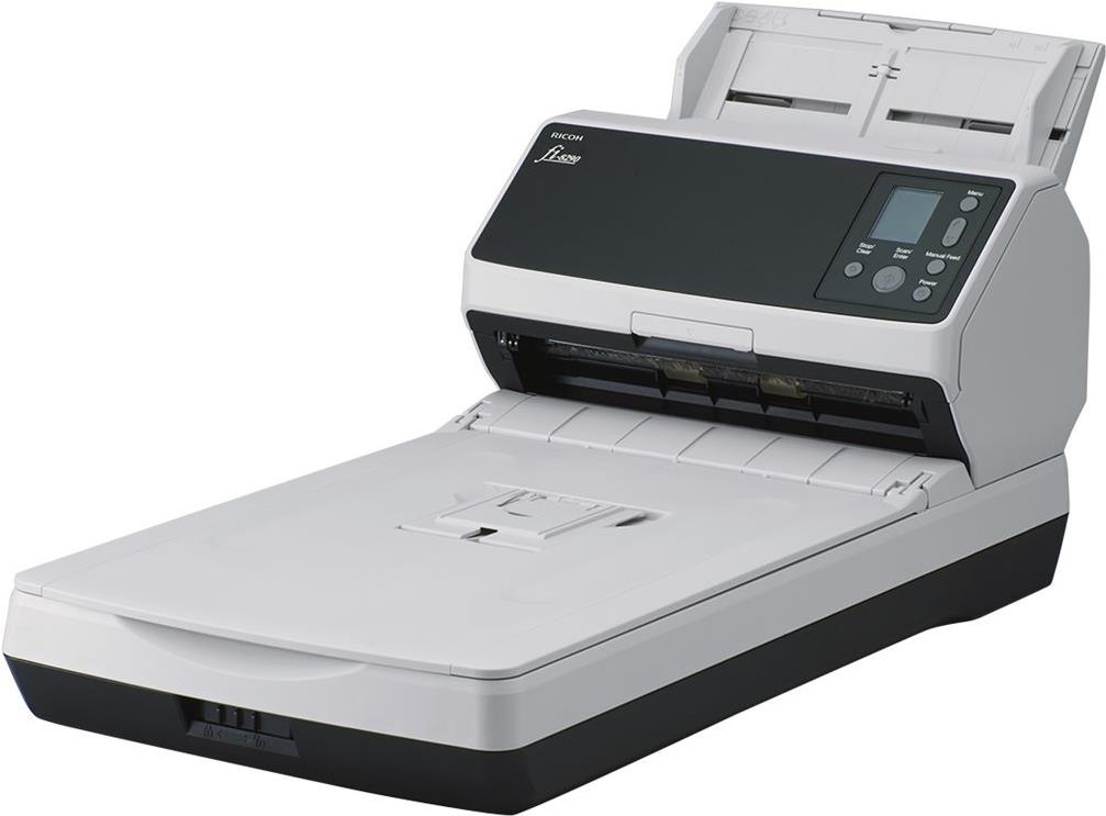 Ricoh fi-8290 Dokumentenscanner A4 90 S./Min Duplex 600 dpi USB 3.2 Gen 1 Gigabit LAN Schwarz/Weiß