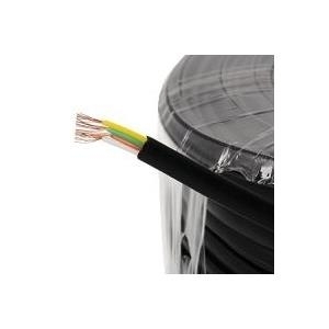 Helos Anschlusskabel 4-adrig, schwarz, 50 m Flachkabel 4-adrig, Telefonkabel, 50 m, AWG28 (014864)