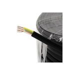 Helos Anschlusskabel 4-adrig, schwarz, 50 m Flachkabel 4-adrig, Telefonkabel, 50 m, AWG28 (014864)