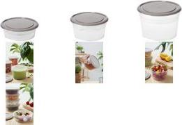 smartstore Frischhaltedose, rund, 0,6 L, grau / transparent zu 80% aus biobasiertem Kunststoff, auslaufsicher, - 1 Stück (794770)