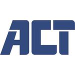 ACT Yellow 0.25 meter LSZH U/FTP CAT6A datacenter slimline patch cable snagless with RJ45 connectors (DC7852)