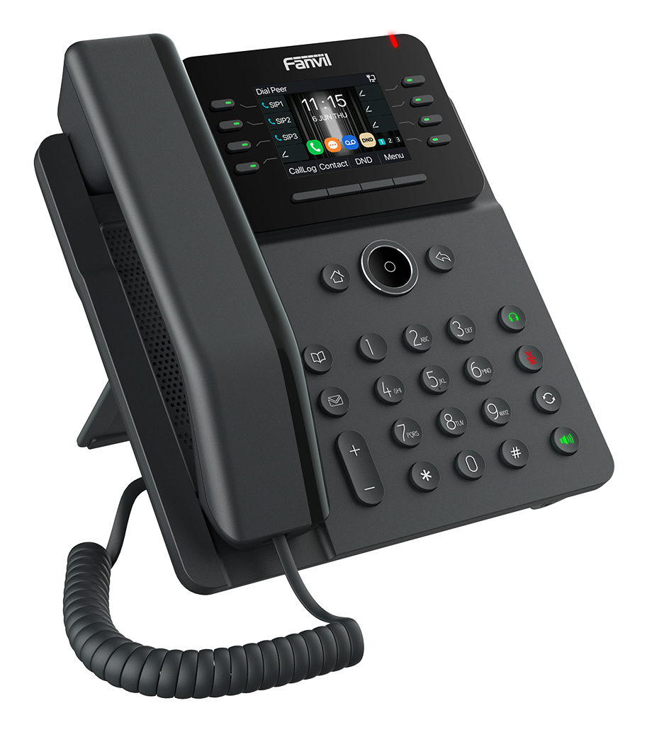 Fanvil V62W 2,8" Farb-LCD VoIP-Telefon SIP 12 Leitungen Schwarz