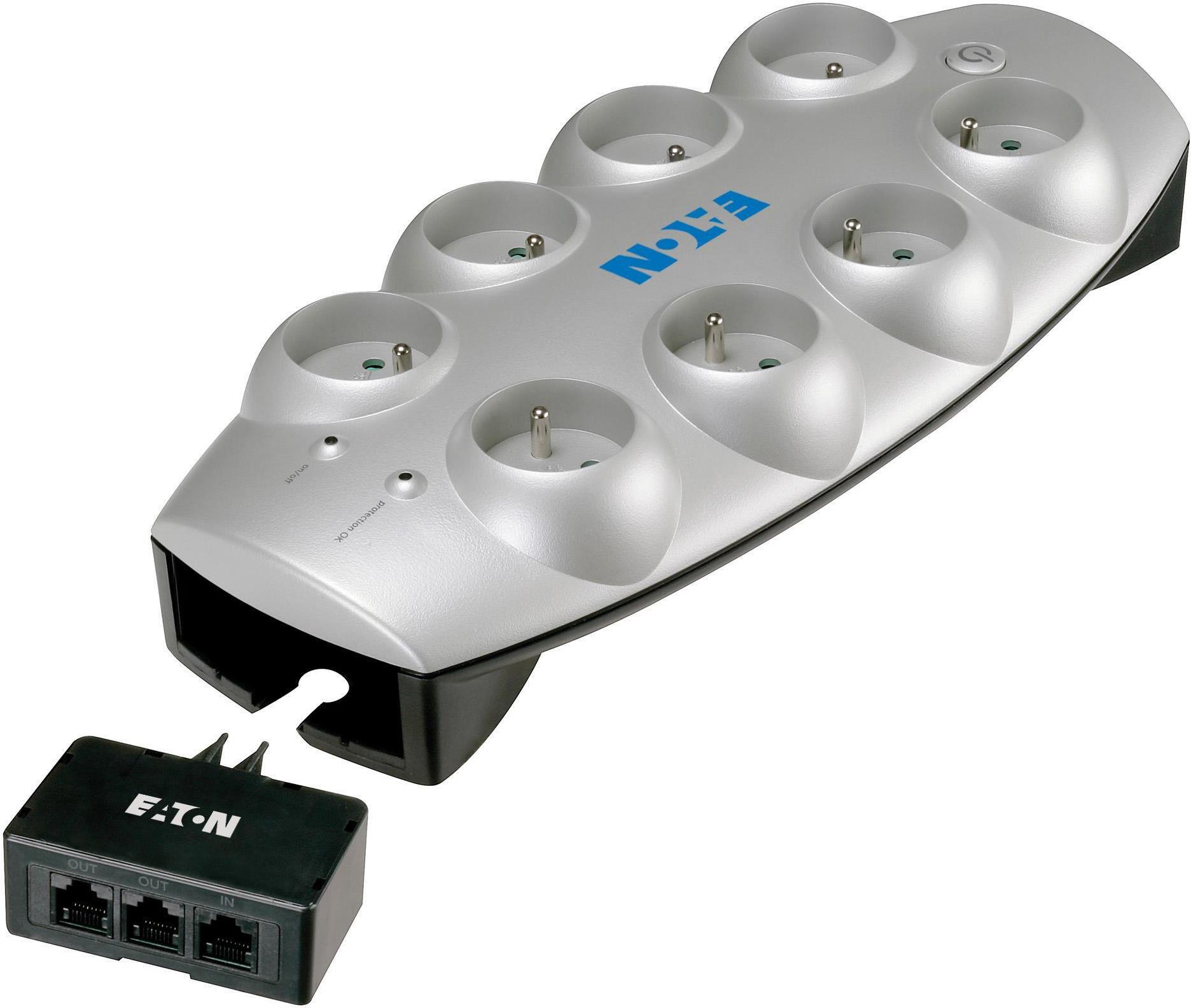 Eaton Protection Box 8 USB Tel@ Din Überspannungsschutz 8-fach 2500 W Weiß
