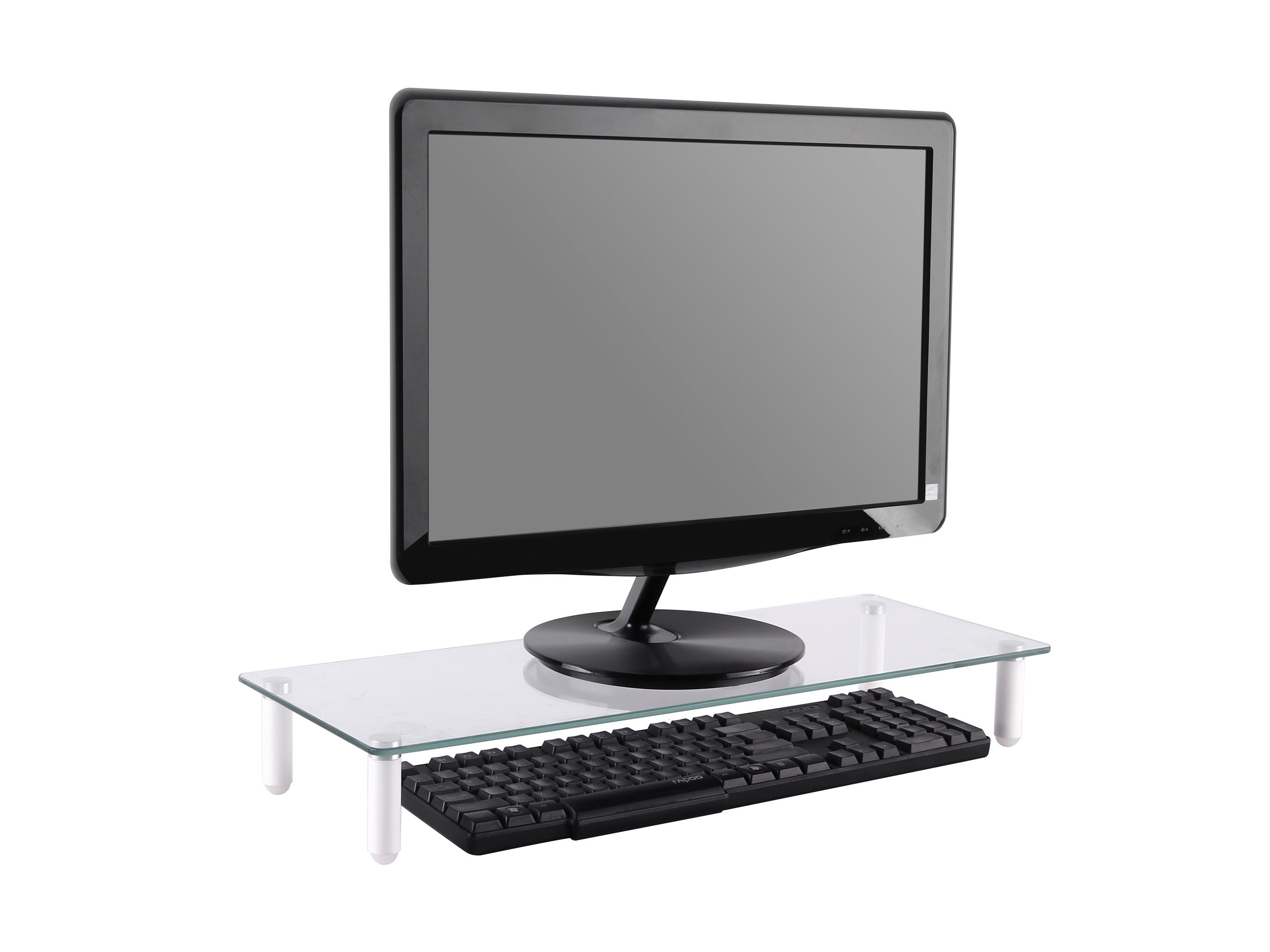Equip Monitorständer Glas 56 cm Transparent