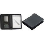 Alassio Reißverschlussmappe CORNIGLIA, A5, schwarz Lederimität, 4 Visitenkartenfächer, 2 Stifteschlaufen, - 1 Stück (30144)