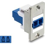 Delock Panel Mount LC Duplex Buchse zu silber blau weiß (91092)