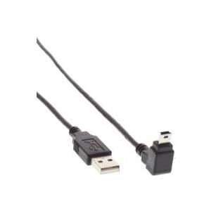 INLINE USB-Kabel USB (M) gerade zu Mini-USB, Typ B (M) gewinkelt (34105)