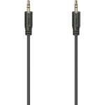 Hama Audio-Kabel Flexi-Slim, 3,5-mm-Klinken-Stecker, vergold., Schwarz, 0,75 m (00200725)