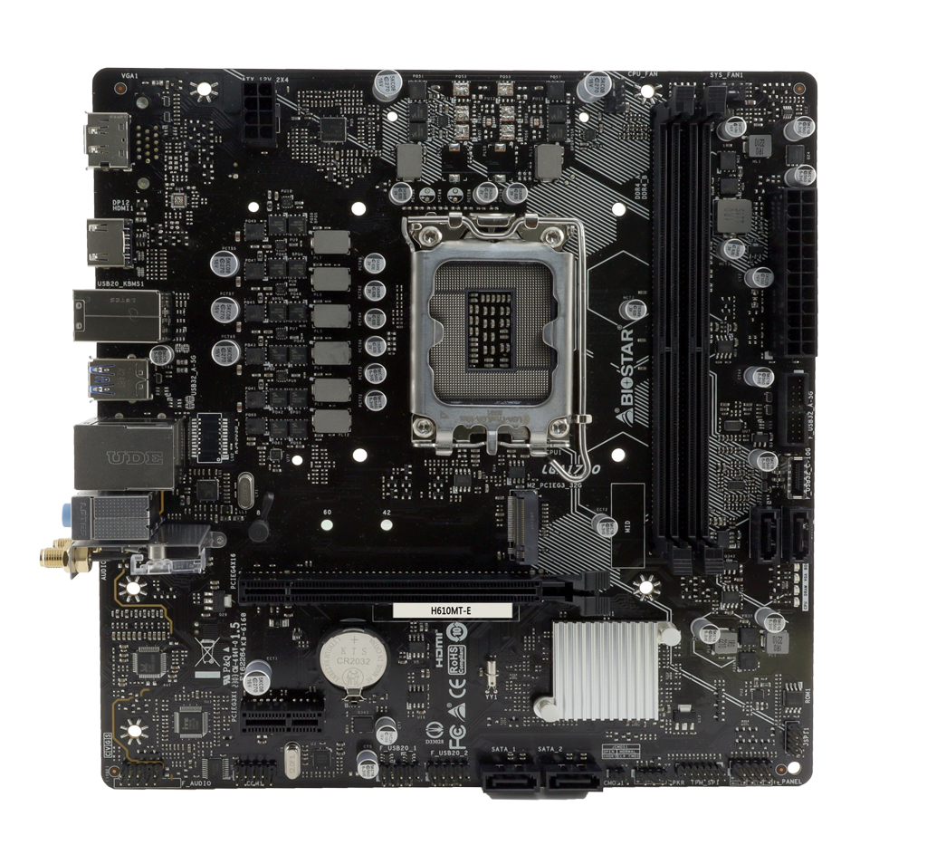 Biostar H610MT-E Mainboard Intel H610 LGA 1700 Micro-ATX DDR4