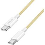 LogiLink USB 2.0 Typ-C Kabel C/m> C/m Nylon 60W gelb (CU0354)