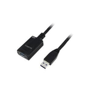 LogiLink USB 3.0 Verlängerungskabel, 5,0 m, schwarz USB-A Stecker - USB-B Kupplung, max. Übertragungsrate: (UA0127)