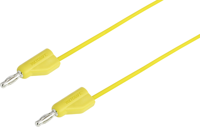 VOLTCRAFT Messleitung [Stecker 4 mm - Stecker 4 mm] 0.25 m Gelb MSB-300 (MSB-300-0.25-GB)