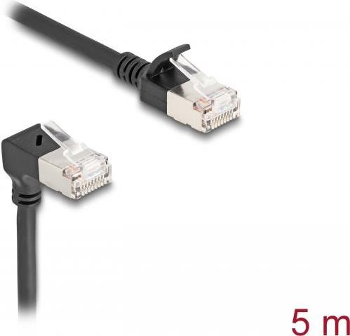 Delock Patch-Kabel RJ-45 (M) nach oben angewinkelt zu RJ-45 (M) gerade (80290)