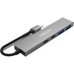 Origin Storage Origin 4 Ports - 2 USB3.2 & 2 Type C Gen1 Hub Kabelgebunden USB 3.2 Gen 1 (3.1 Gen 1) Type-A + Type-C Grau (OS-HUB-USB3/C)