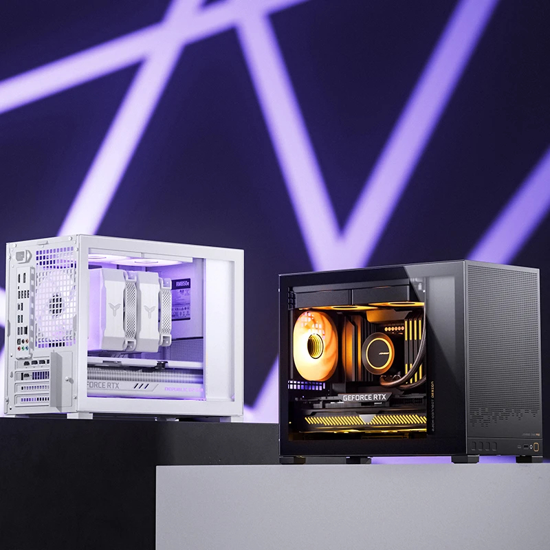 Jonsbo D32 STD mATX Mini Tower Tempered Glass Schwarz