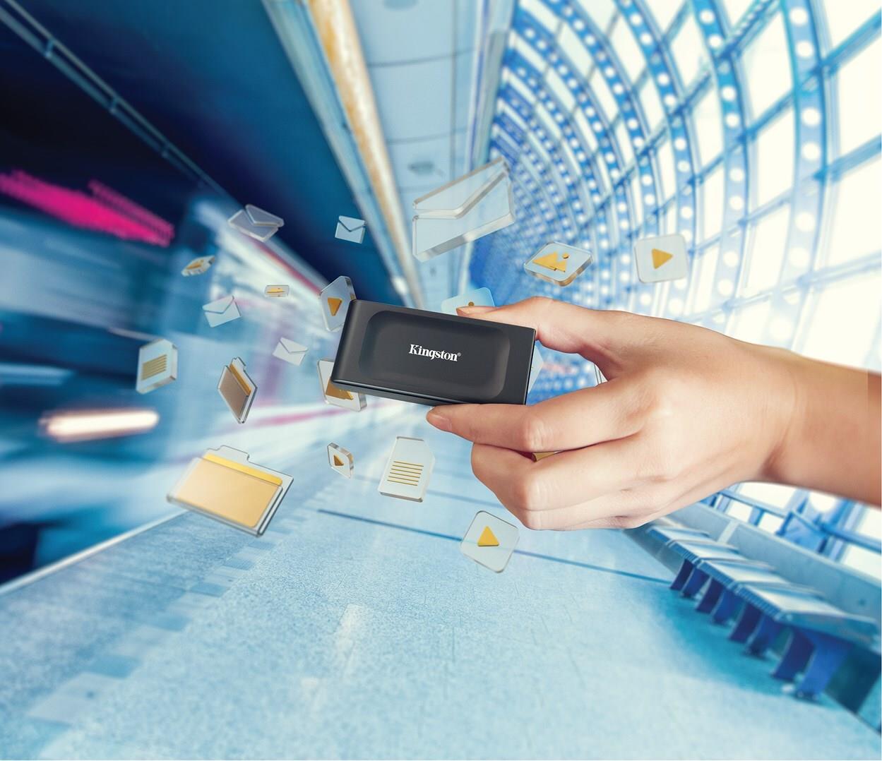 Kingston XS1000 1 TB SSD USB 3.2 Gen 2 Schwarz